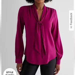 Relaxed Satin Long Sleeve Tie Neck
Portofino Shirt